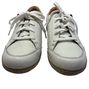 Clarks Collection Off-white Leather Bryianne Bayla side-zip sneakers 10M
